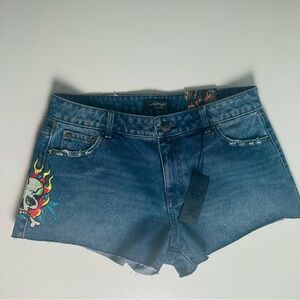 Ed Hardy Shorts‎  Women’s Size 28 Skull NWT